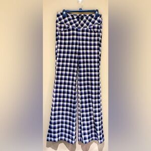 Plaid Bell Bottom Pants